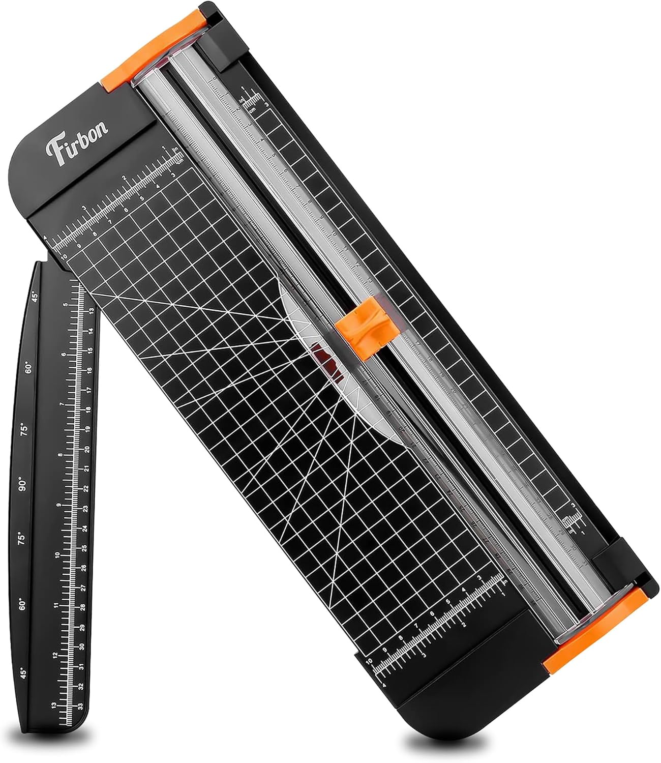 Firbon A4 Paper Cutter 12 Inch Titanium Paper Trimmer Scrapbooking Tool with Automatic Security Safeguard and Side Ruler for Craft Paper. Coupon. Label and Cardstock (Black)